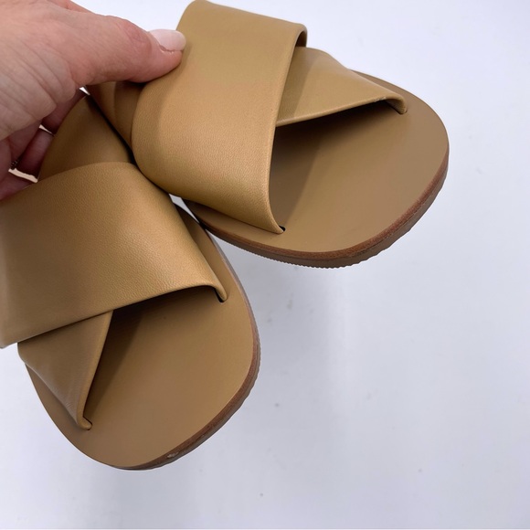 NEW Everlane Light Taupe Tan Leather Day Crossover Sandal in Size 6.5 - Picture 3 of 10